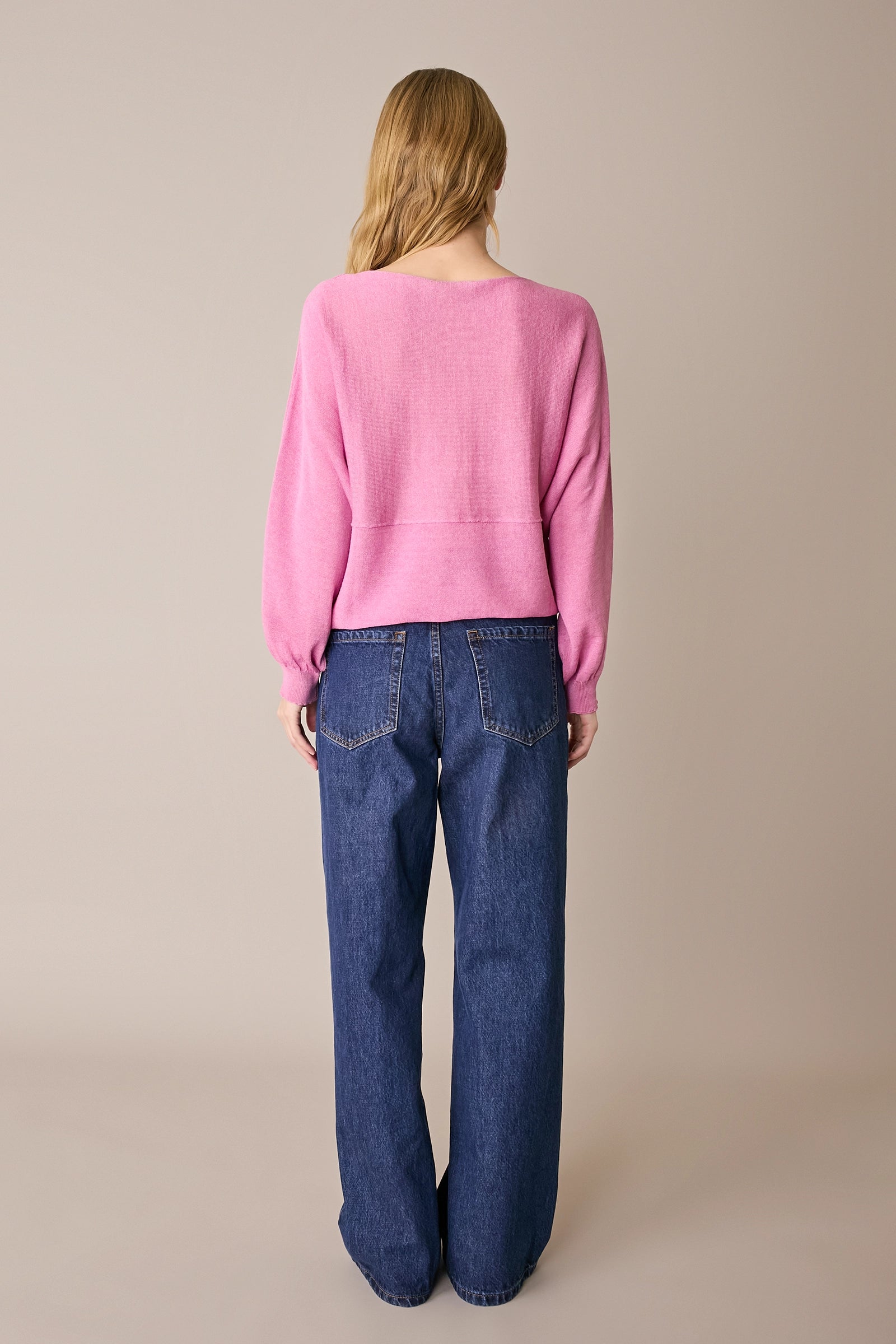 Maglia relaxed in lino e cotone