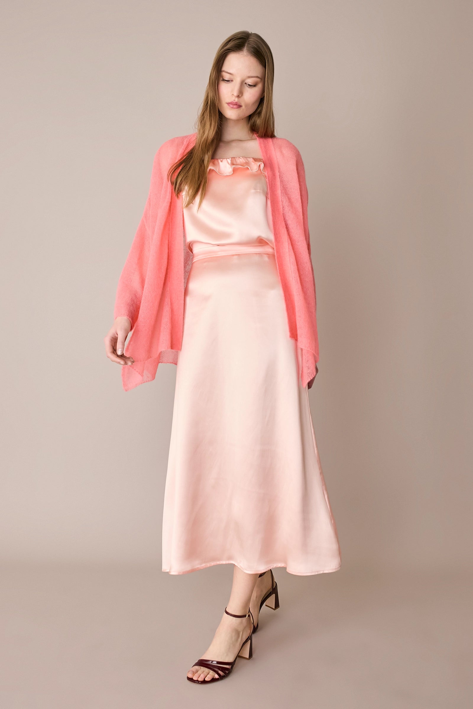 Lightweight alpaca-mohair kimono cardigan