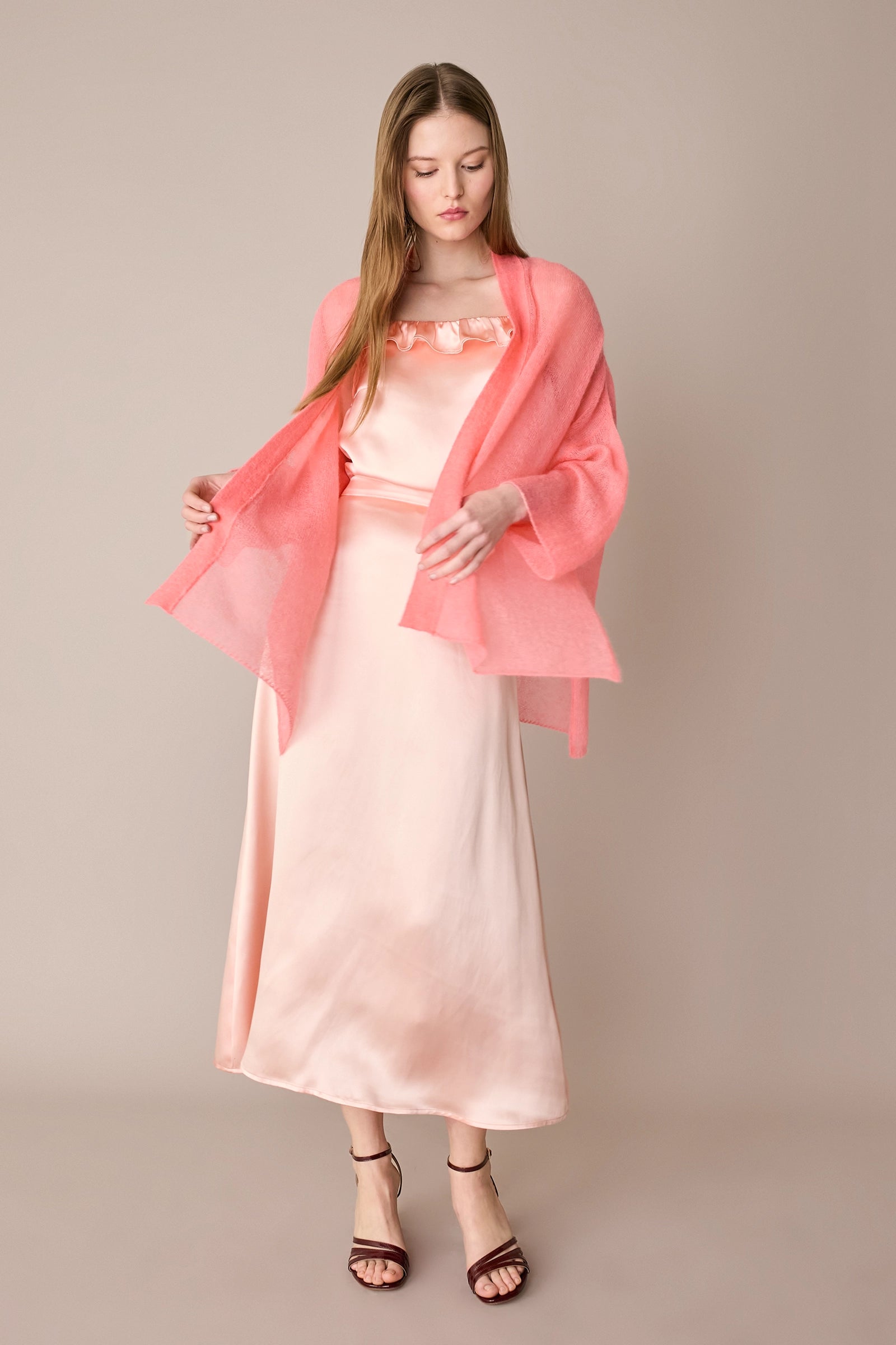 Lightweight alpaca-mohair kimono cardigan
