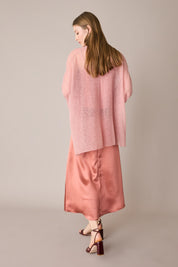 Lightweight alpaca-mohair kimono cardigan