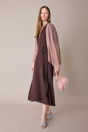 Lightweight alpaca-mohair kimono cardigan