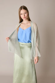 Lightweight alpaca-mohair kimono cardigan