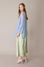 Lightweight alpaca-mohair kimono cardigan