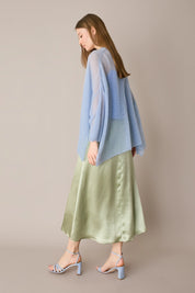 Lightweight alpaca-mohair kimono cardigan