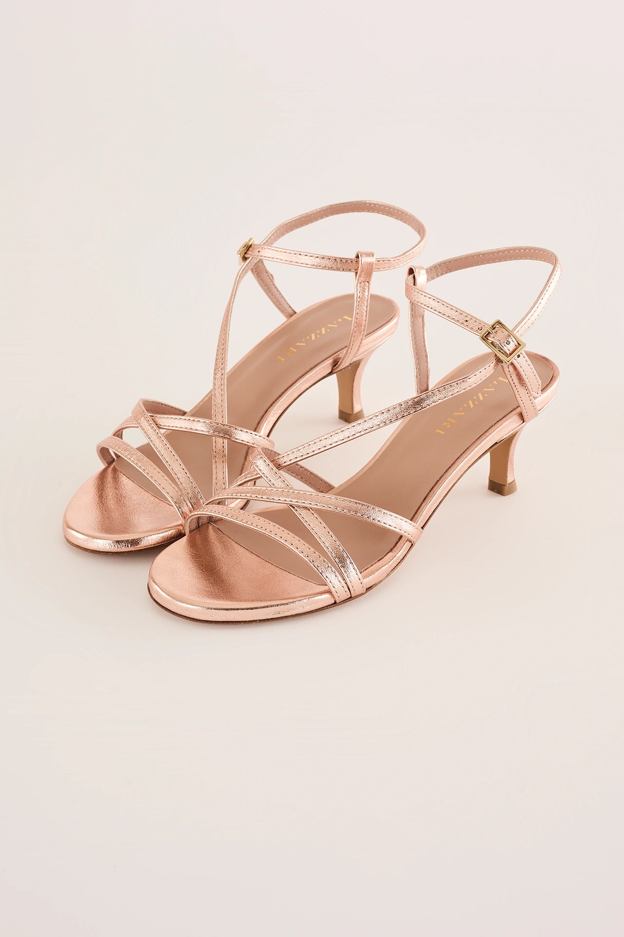 Sandali tacco 5 cm con listini