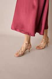 Sandali tacco 5 cm con listini