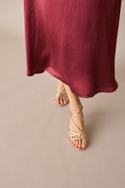 Sandali tacco 5 cm con listini