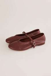 Ballerine in nappa con cinturino