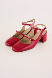 Double-strap slingbacks 5 CM
