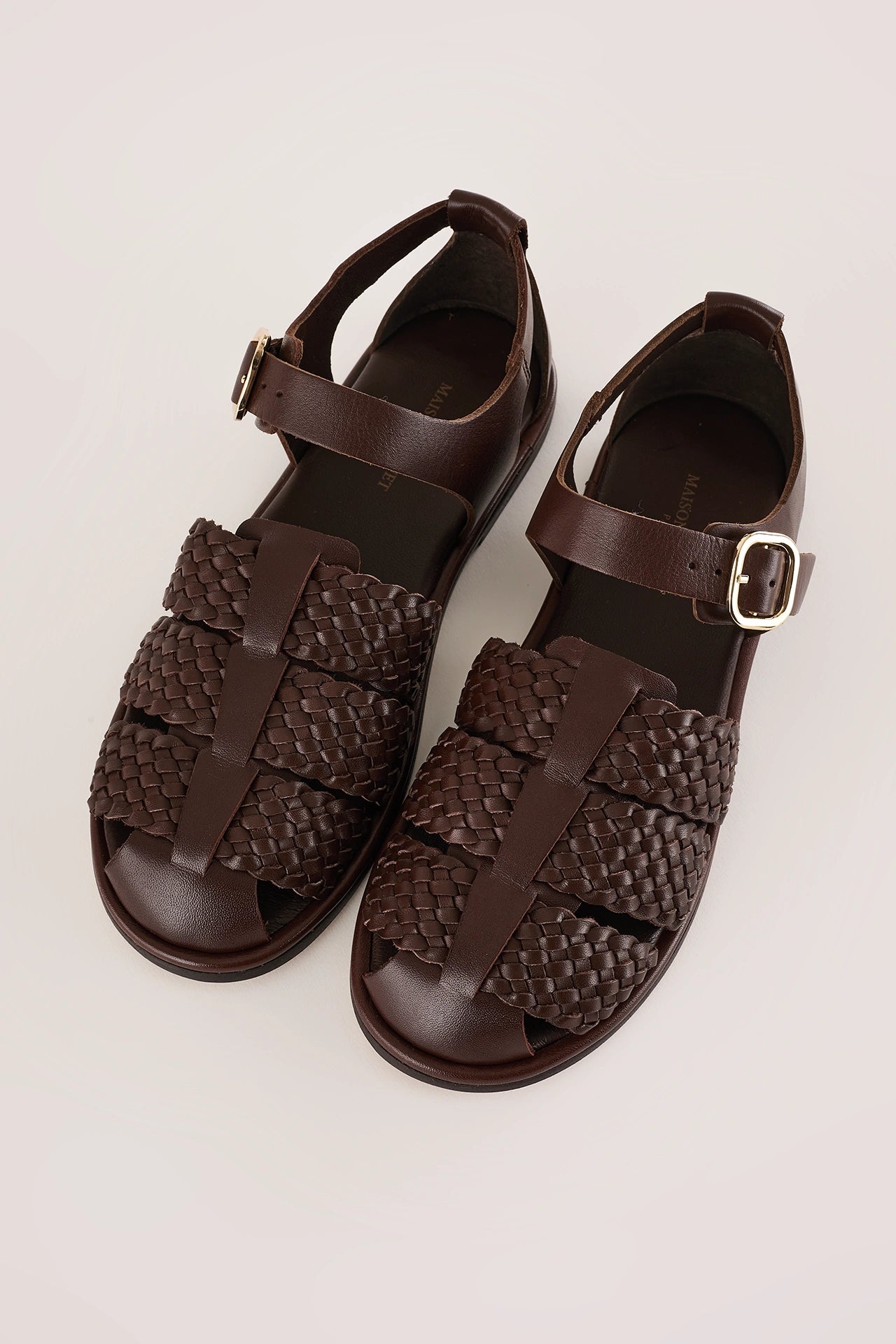 Braided leather fisherman sandals – Maison Toufet