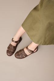 Braided leather fisherman sandals – Maison Toufet