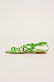 Lace-up suede sandals