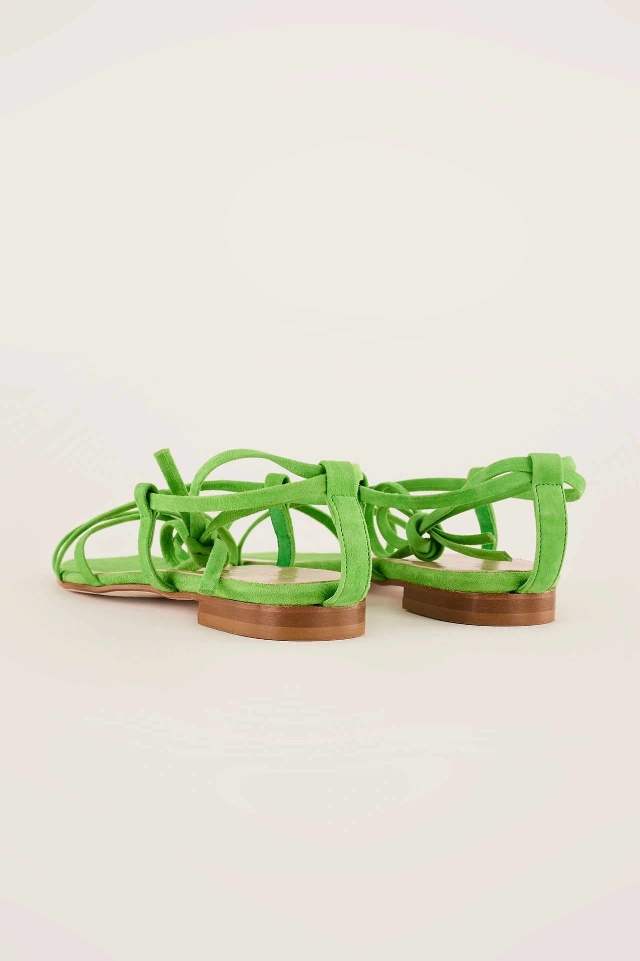 Lace-up suede sandals