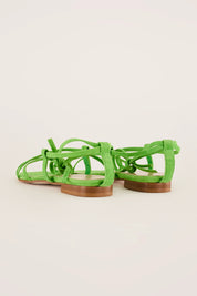 Lace-up suede sandals