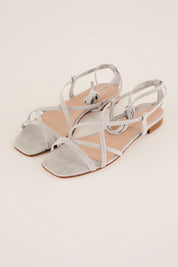Lace-up suede sandals