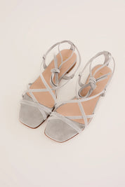 Lace-up suede sandals