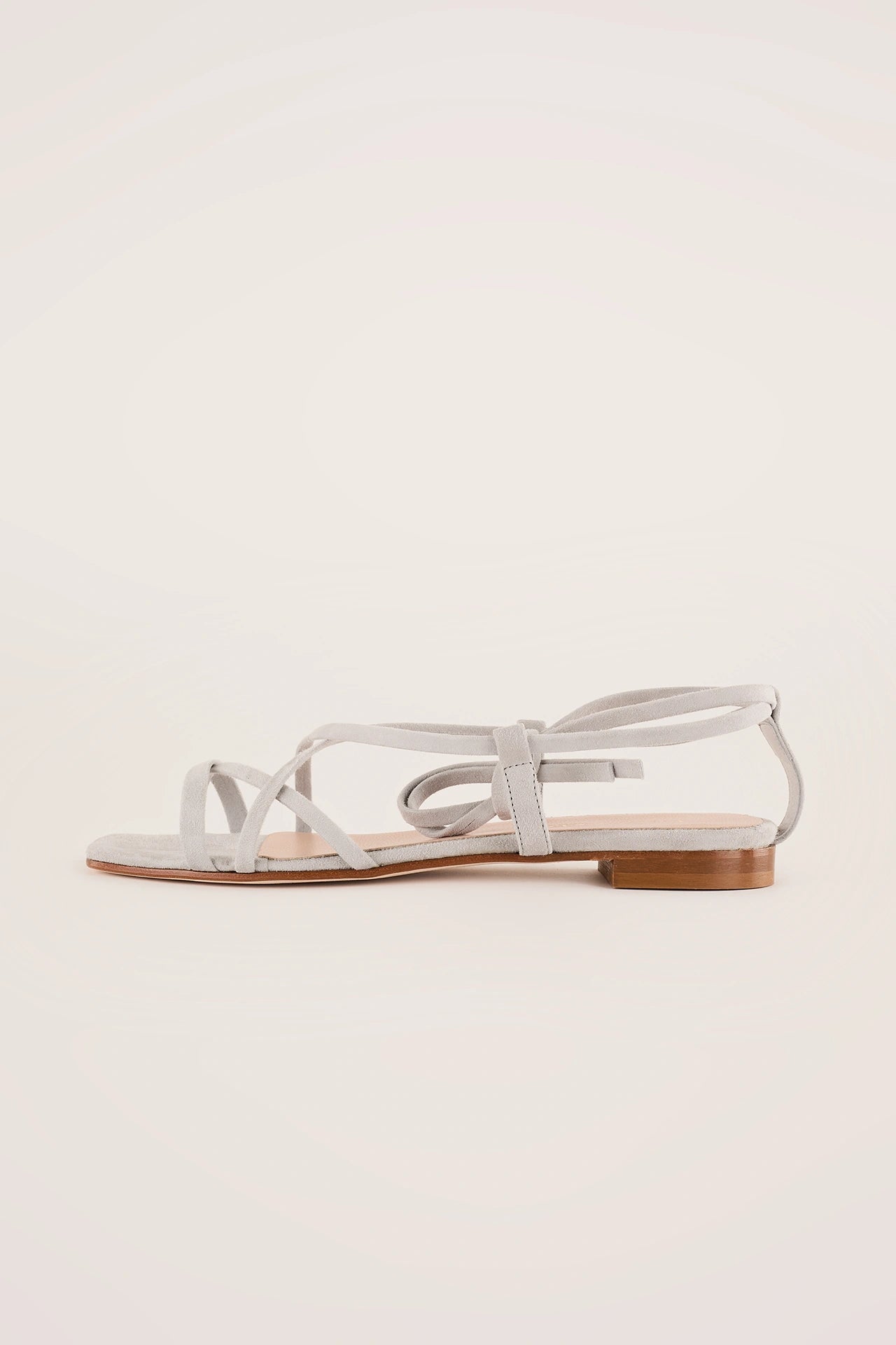 Lace-up suede sandals