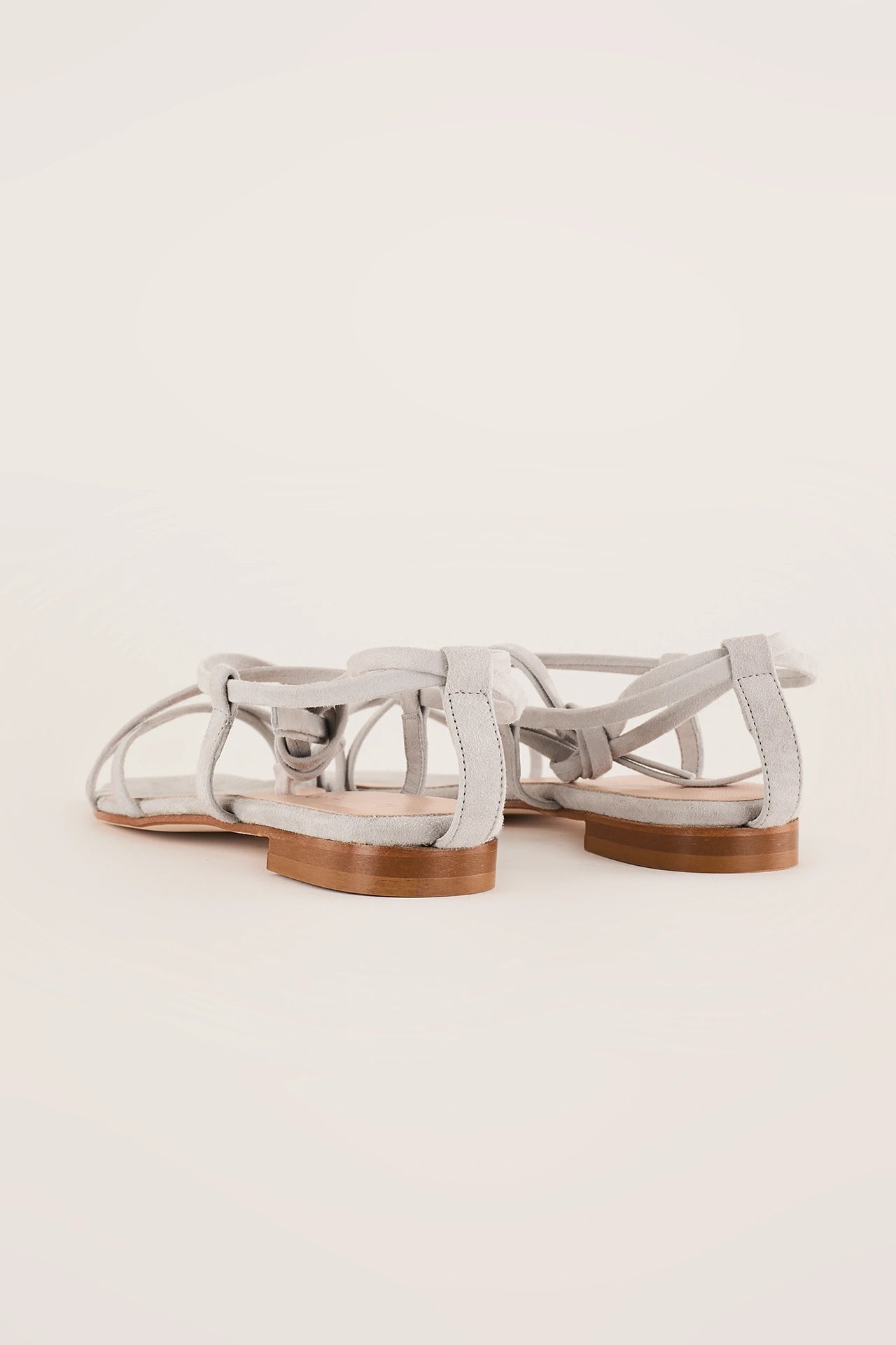 Lace-up suede sandals