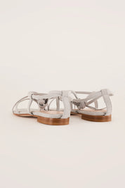 Lace-up suede sandals