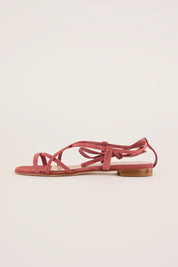 Lace-up suede sandals