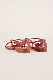 Lace-up suede sandals
