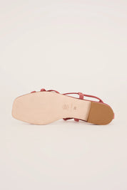 Lace-up suede sandals