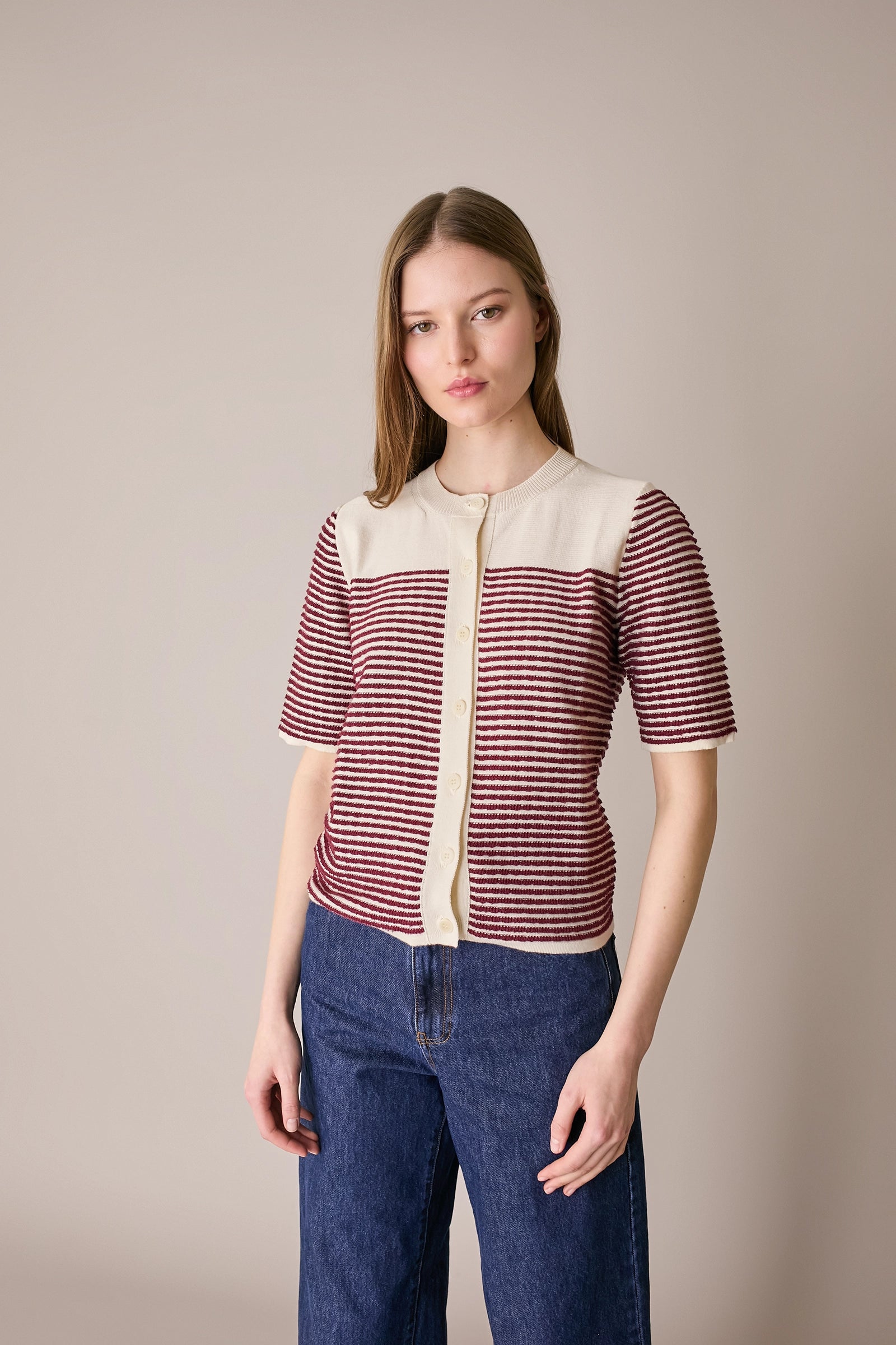 Cardigan a maniche corte