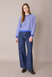 Maglia girocollo a righe