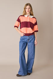 Short-sleeve rugby polo
