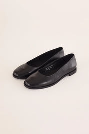 ballerine con fondo in gomma – cashott copenhagen nero, pelle scamosciata