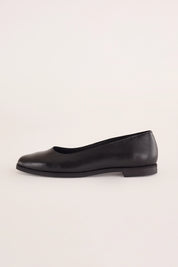 ballerine con fondo in gomma – cashott copenhagen, pelle scamosciata, nero