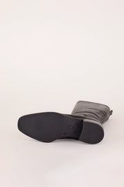 stivali con fondo in gomma tacco 4 cm nero