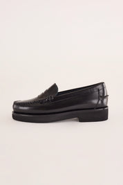 mocassini con suola in gomma leggera, made in italy, abrasivato nero