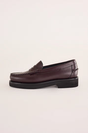mocassini con suola in gomma leggera, made in italy, abrasivato bordeaux