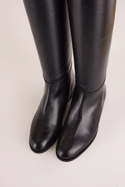 stivali cavallerizza nero, made in italy, vera pelle