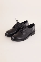 scarpe stringate classiche nero, vera pelle