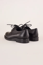 scarpe stringate classiche, vera pelle, nero