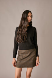 maglia girocollo in lana e cashmere grigio, made in italy