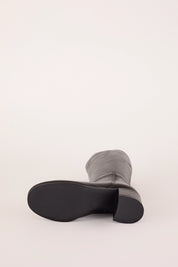 stivali in pelle con tacco 6 cm nero, made in italy, vera pelle