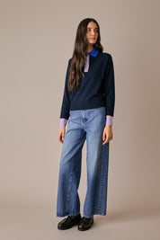 polo colour block, collo a polo, biscotto