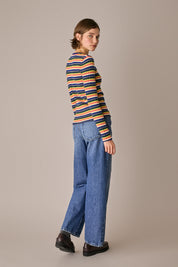 maglia a costine millerighe bluette