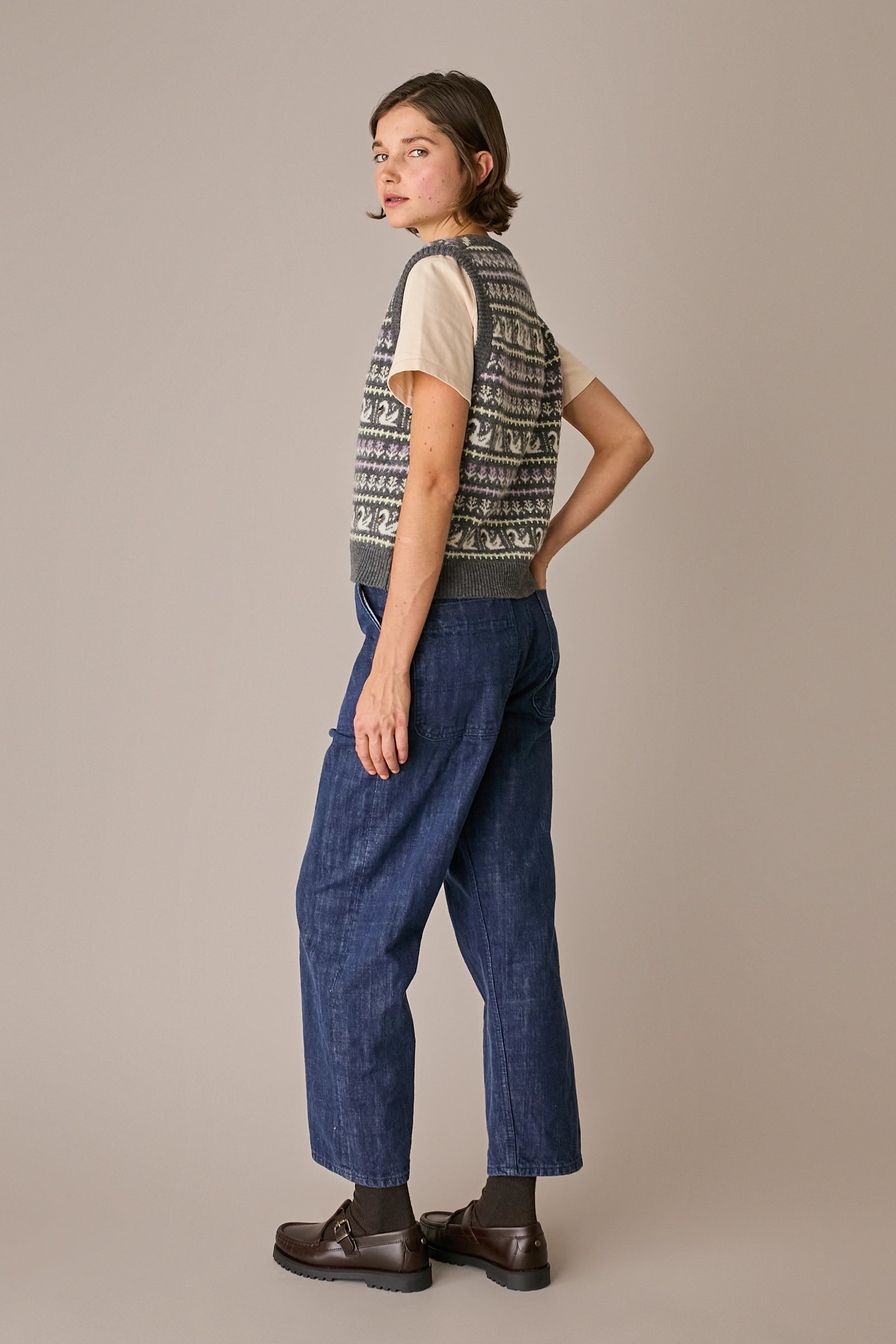 gilet swan dance, scollo a v, bosco
