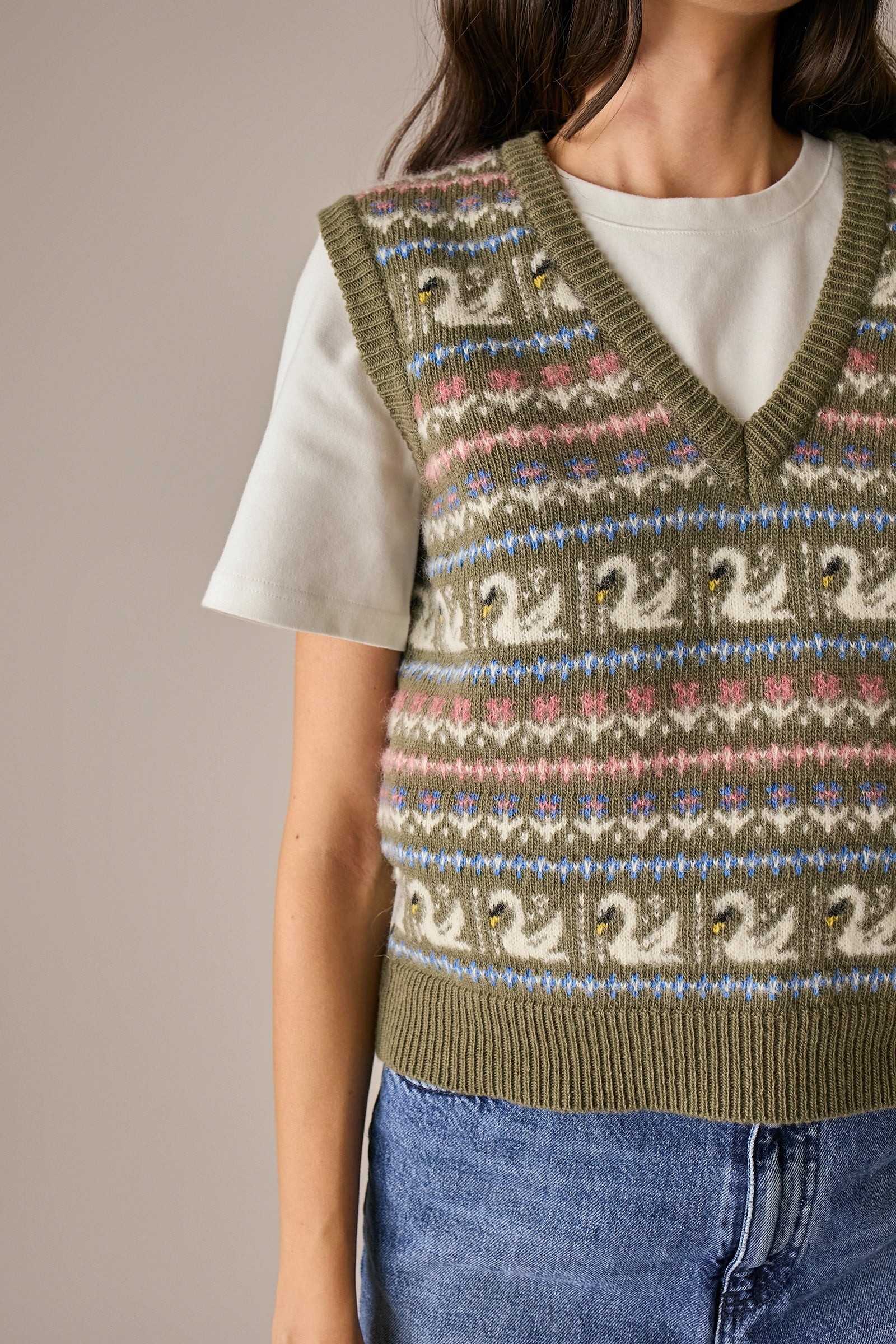 gilet swan dance bosco, made in italy