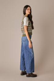 gilet swan dance bosco, scollo a v, orlo a costine